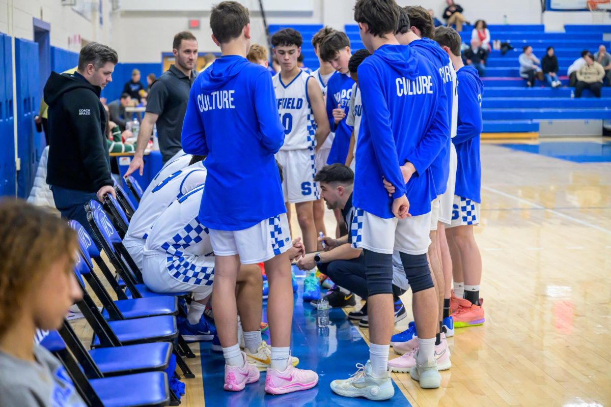 SHS Boys Basketball Team and Coach Michael Barile