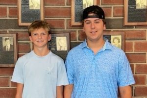 Freshmen Finn Tobey (left) and Bryce Hedge (right) look ready for the move up to high school lacrosse this season.