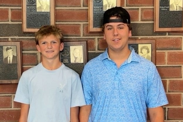 Freshmen Finn Tobey (left) and Bryce Hedge (right) look ready for the move up to high school lacrosse this season. 
